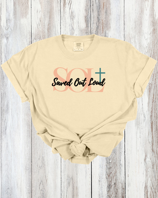 Saved Out Loud Christian Branded Unisex Statement T-shirt- Jesus is My Anchor, Hebrews