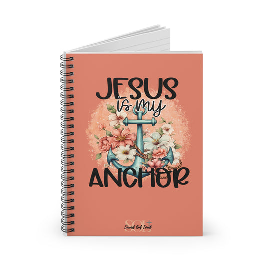 Saved Out Loud Christian Branded Inspirational Notebook- Jesus is my Anchor, Hebrews