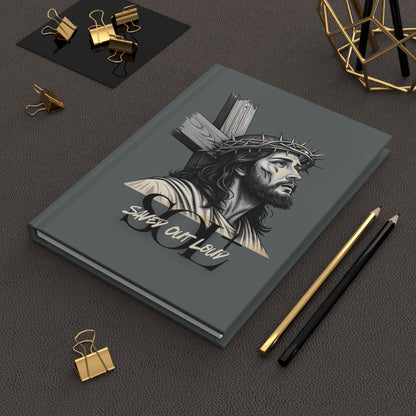 Saved Out Loud Christian Branded Inspirational Hardcover Notebook- Jesus' Sacrifice