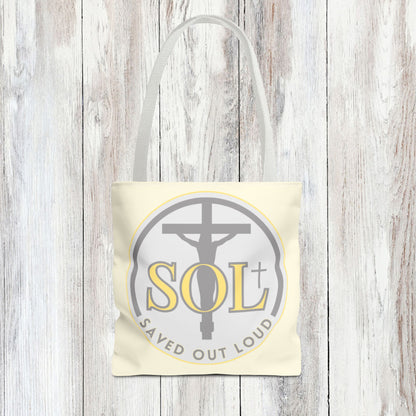 Saved Out Loud Christian Branded Inspirational Tote Bag- Original Design