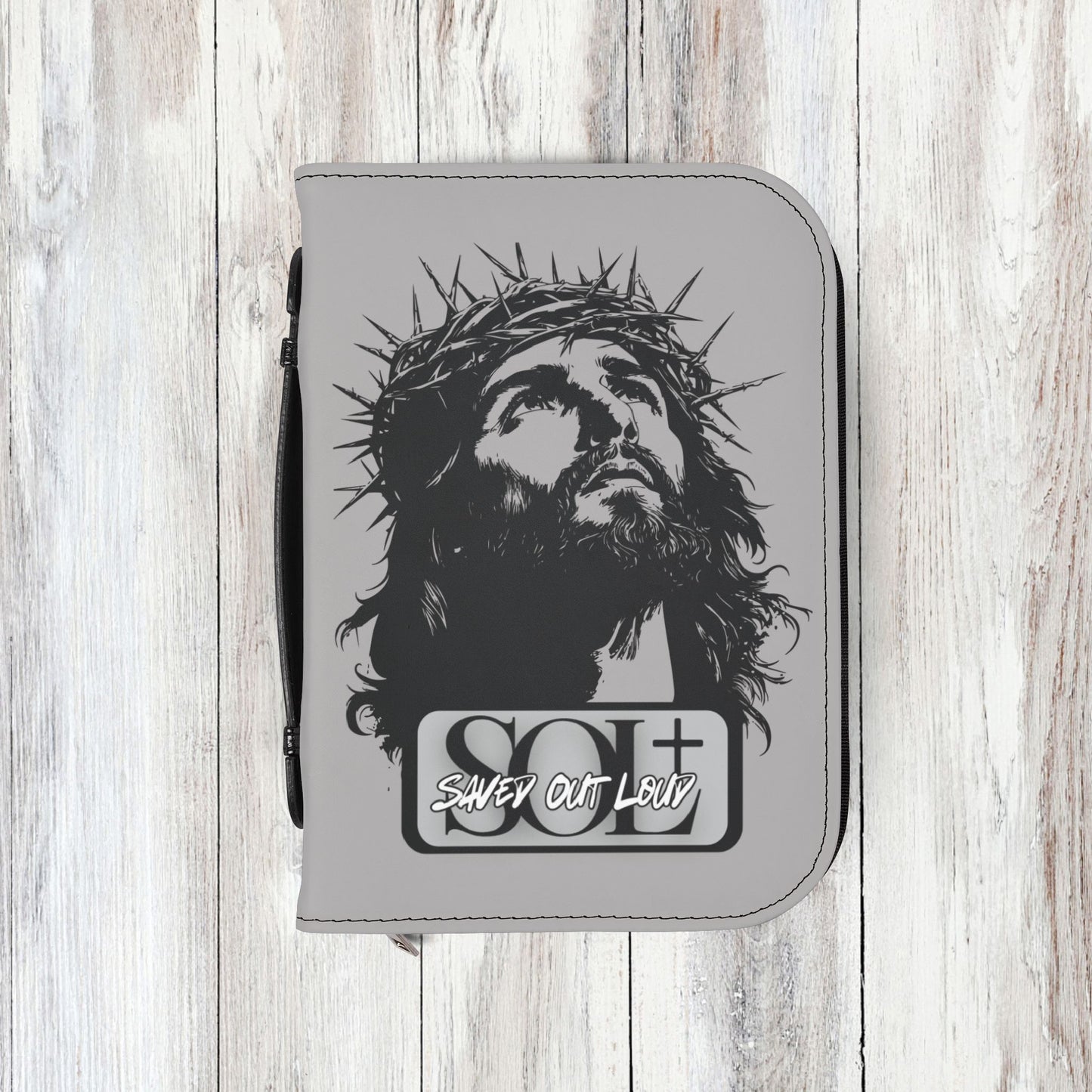 Saved Out Loud Christian Branded Bible Cover- Crown of Thorns Jesus