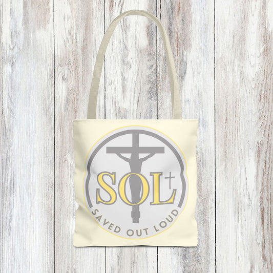 Saved Out Loud Christian Branded Inspirational Tote Bag- Original Design