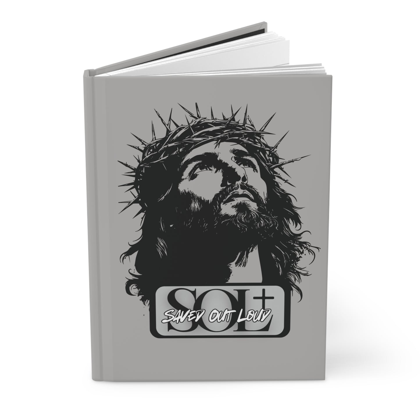 Saved Out Loud Christian Branded Inspirational Hardcover Notebook- Crown of Thorns Jesus