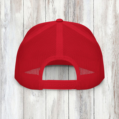 Saved Out Loud Christian Branded 5 Panel Trucker Cap with Embroidery- American Flag