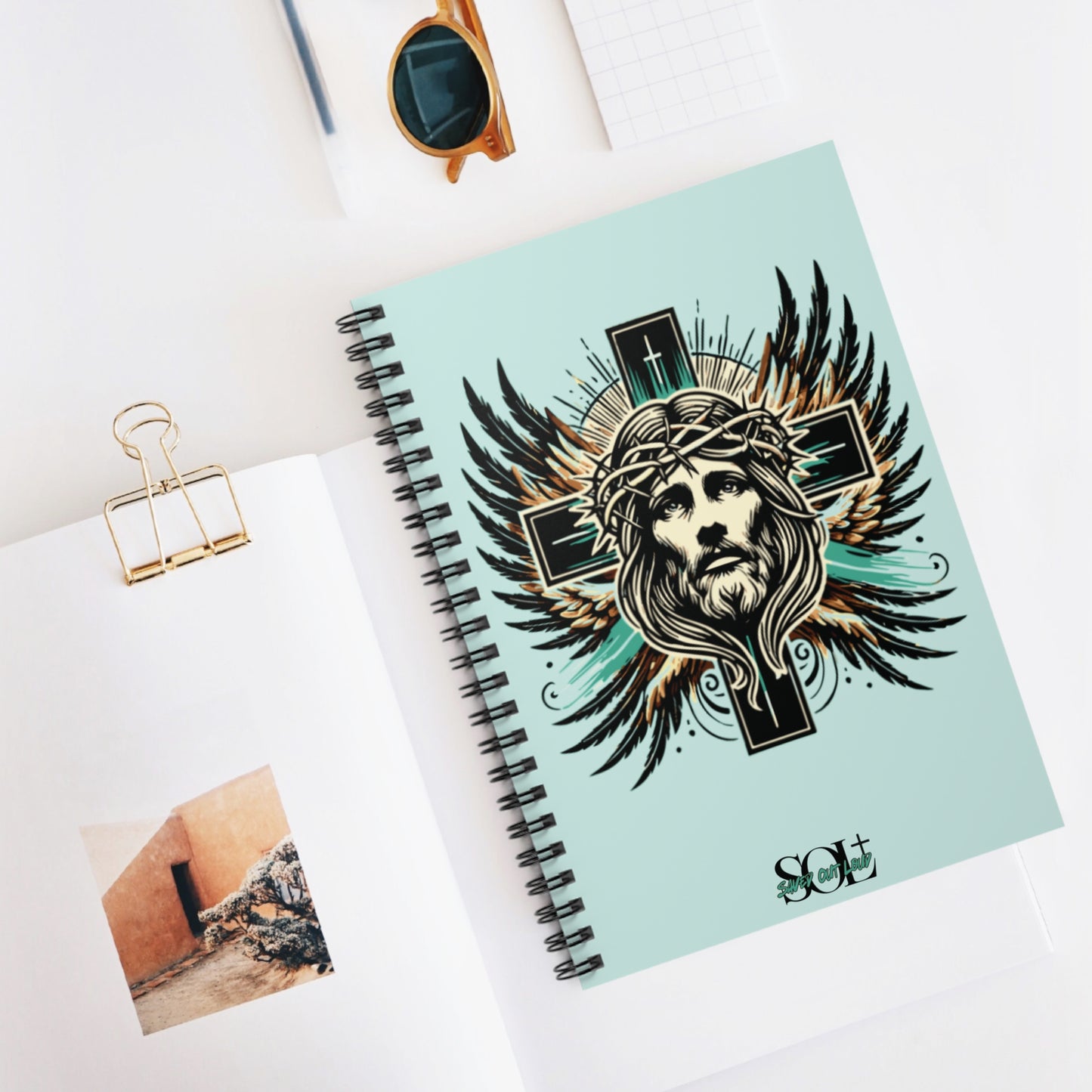 Saved Out Loud Christian Branded Inspirational Notebook- Glory to God, Jesus' Sacrifice