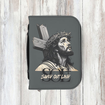 Saved Out Loud Christian Branded Bible Cover- Jesus' Sacrifice
