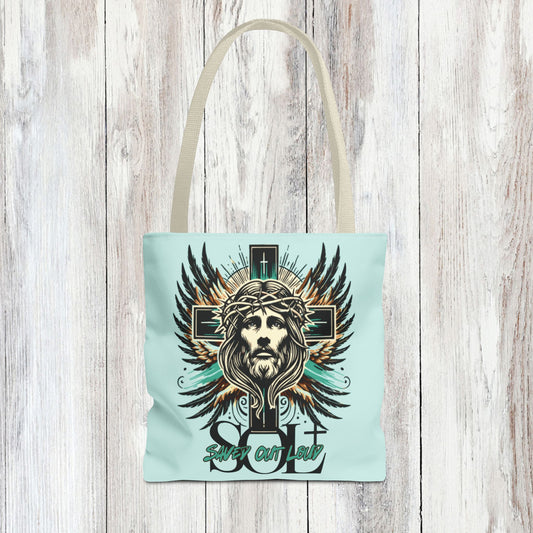 Saved Out Loud Christian Branded Inspirational Tote Bag- Glory to God, Jesus' Sacrifice