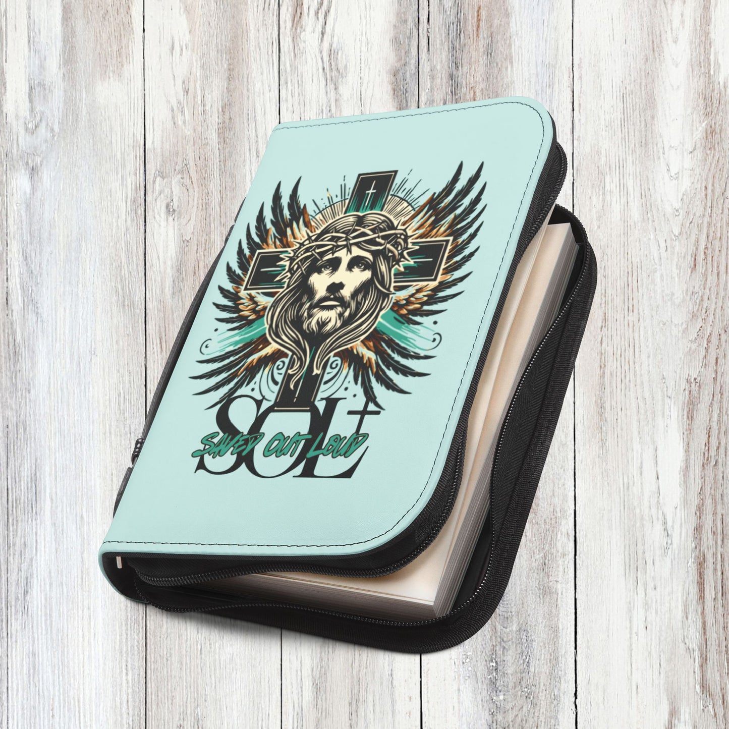 Saved Out Loud Christian Branded Bible Cover- Glory to God, Jesus' Sacrifice