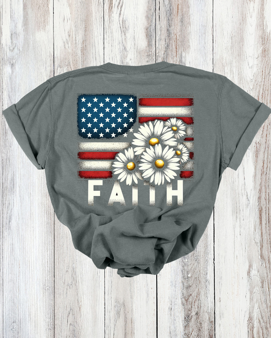 Saved Out Loud Christian Branded Unisex Statement T-shirt- Religious Faith, America, Daisy