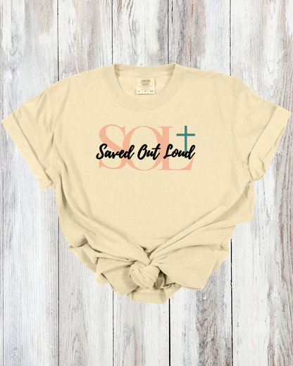 Saved Out Loud Christian Branded Unisex Statement T-shirt- Jesus is My Anchor, Hebrews
