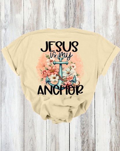 Saved Out Loud Christian Branded Unisex Statement T-shirt- Jesus is My Anchor, Hebrews