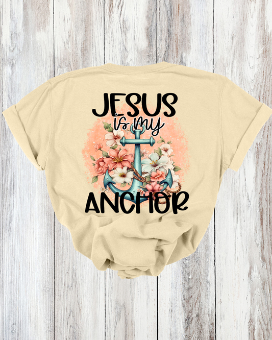 Saved Out Loud Christian Branded Unisex Statement T-shirt- Jesus is My Anchor, Hebrews