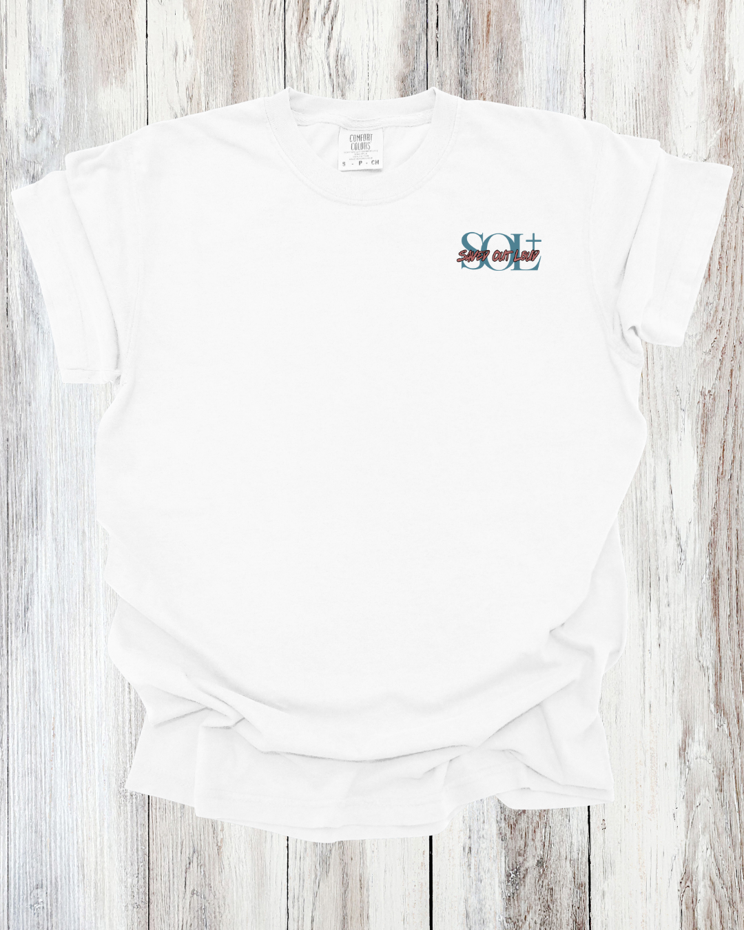 Saved Out Loud Christian Branded Unisex Statement T-Shirt- When You Pass Through Waters, Sea Turtle