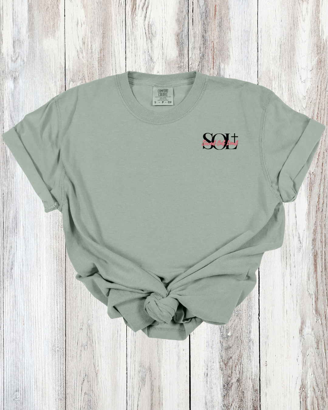 Saved Out Loud Christian Branded Unisex Statement T-shirt- God Made a Way, Cross, Roses