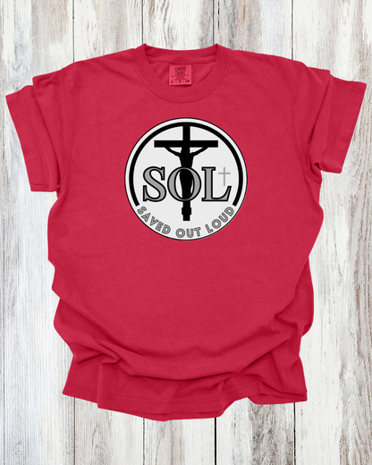 Saved Out Loud Christian Branded Unisex Statement T-shirt- Charlie, Faith Quote, Faith Activist