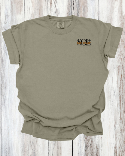 Saved Out Loud Christian Branded Unisex Statement T-shirt- Hard Fought Hallelujah, Lion and Cross