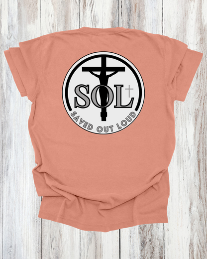 Saved Out Loud Christian Branded Unisex Statement T-shirt- Redeemed, Original Design