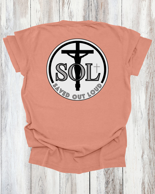 Saved Out Loud Christian Branded Unisex Statement T-shirt- Redeemed, Original Design