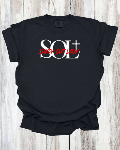 Saved Out Loud Christian Branded Unisex Statement T-shirt- I Only Kneel for the Man That Died on the Cross