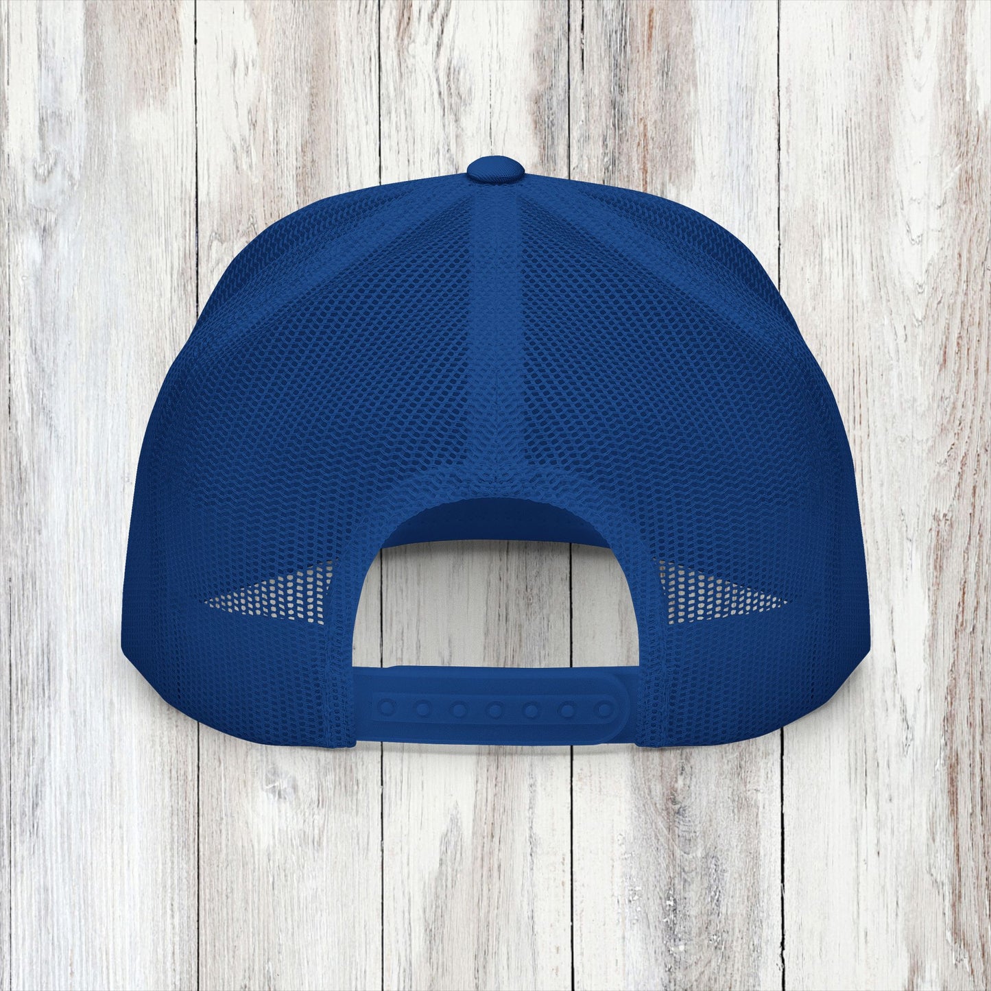 Saved Out Loud Christian Branded 5 Panel Trucker Cap with Embroidery- Black and White Logo