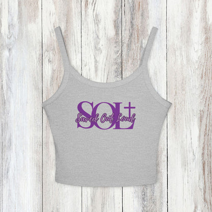 Saved Out Loud Christian Branded Tank Top- Purple