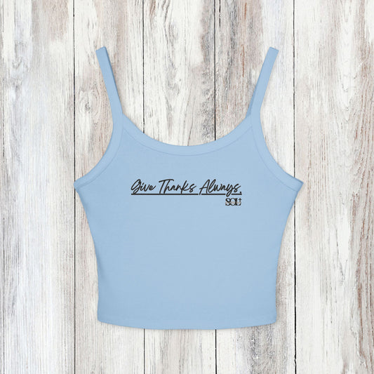 Saved Out Loud Christian Branded Tank Top- Give Thanks Always, Thessalonians