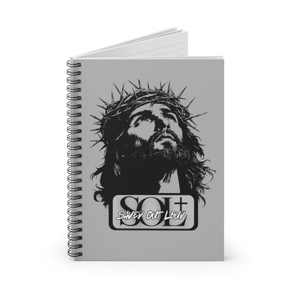 Saved Out Loud Christian Branded Inspirational Notebook- Crown of Thorns Jesus