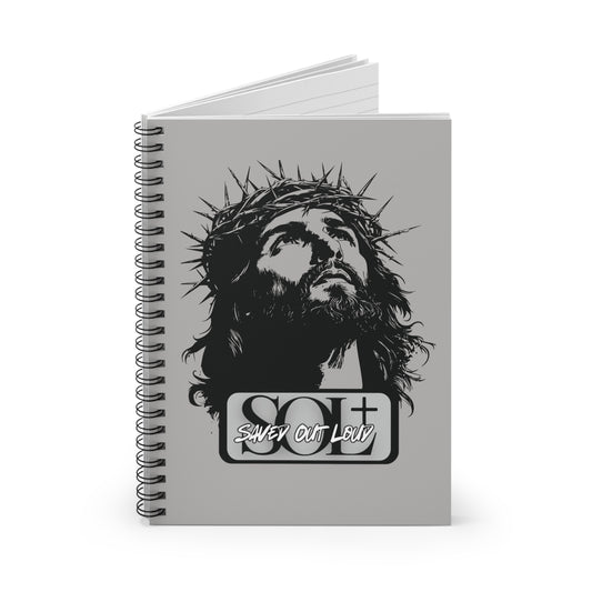 Saved Out Loud Christian Branded Inspirational Notebook- Crown of Thorns Jesus