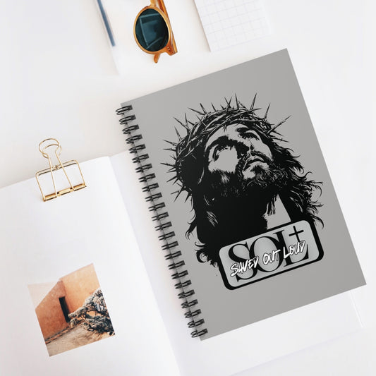 Saved Out Loud Christian Branded Inspirational Notebook- Crown of Thorns Jesus