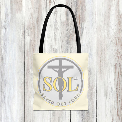 Saved Out Loud Christian Branded Inspirational Tote Bag- Original Design