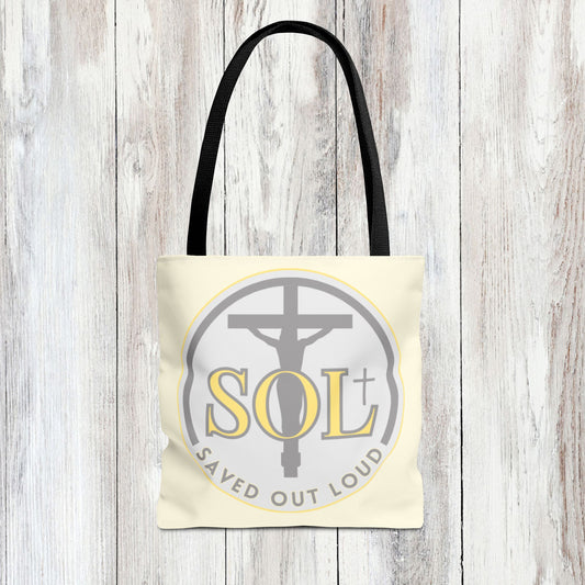 Saved Out Loud Christian Branded Inspirational Tote Bag- Original Design