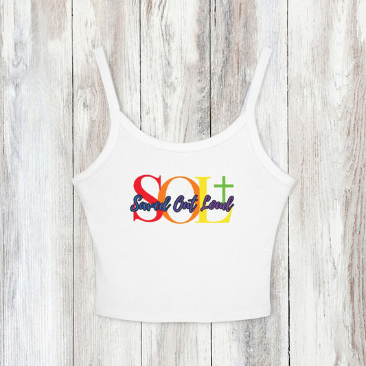 Saved Out Loud Christian Branded Tank Top- Rainbow