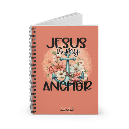 Saved Out Loud Christian Branded Inspirational Notebook- Jesus is my Anchor, Hebrews