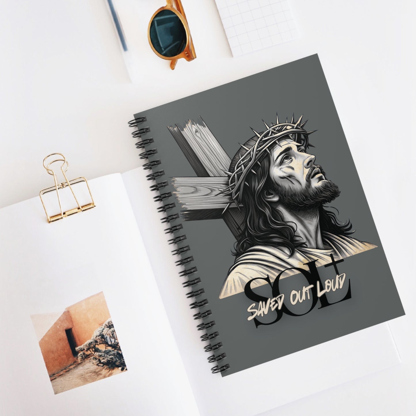 Saved Out Loud Christian Branded Inspirational Notebook- Jesus' Sacrifice
